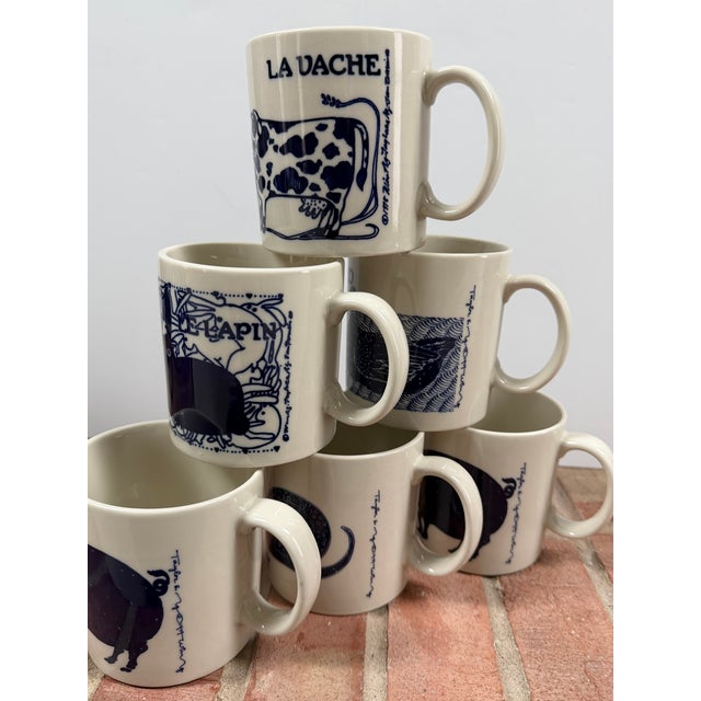 1970s Vintage French Taylor & Ng Collectible Mugs - Set of 6 For Sale - Image 16 of 16