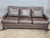 Store Item: Hancock & Moore Brown Leather Sofa Nailhead Trim Three Cushions Description: High back padded sofa back over...