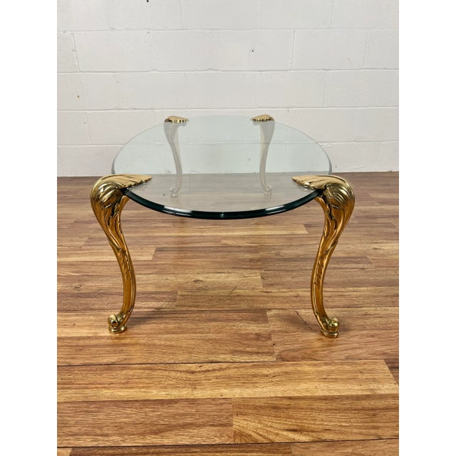 Maison Jansen 1950s Mid-Century Modern Maison Jansen Style Brass and Glass Coffee Table For Sale - Image 4 of 10