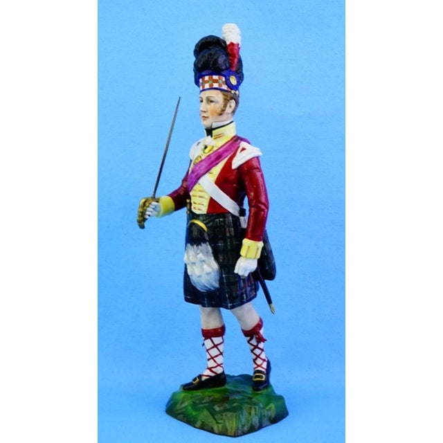 Black 19th Century Porcelain Napoleonic Soldier Figurine from Capodimonte Manufacture, 1800s For Sale - Image 8 of 18