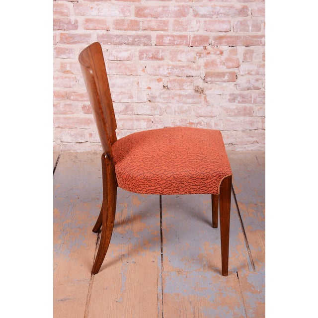 Wood Art Deco Walnut Chairs by J. Halabala for UP Zavody, Czech, 1940s, Set of 4 For Sale - Image 7 of 18