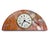 Art Deco Staiger Quartz West Germany Mantel Clock Half-Moon Pink Marble Base For Sale - Image 4 of 9