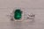 2000 - 2009 The 74th Avenue: Emerald and Diamond Ring in White Gold For Sale - Image 5 of 11