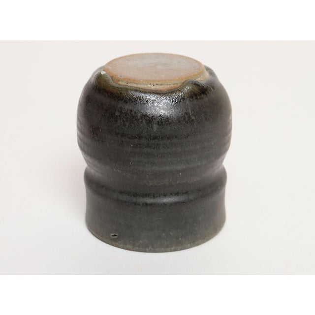 Petite Vintage Slate Glazed Studio Stoneware Bud Vase by Deanna Nichols For Sale - Image 12 of 18