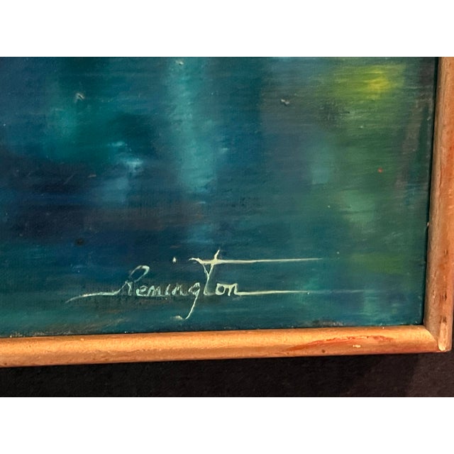 Vintage Signed Remington Dimensional Mixed-Media Cityscape on Board For Sale - Image 11 of 12