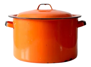 Mid-Century Enamelware Pot