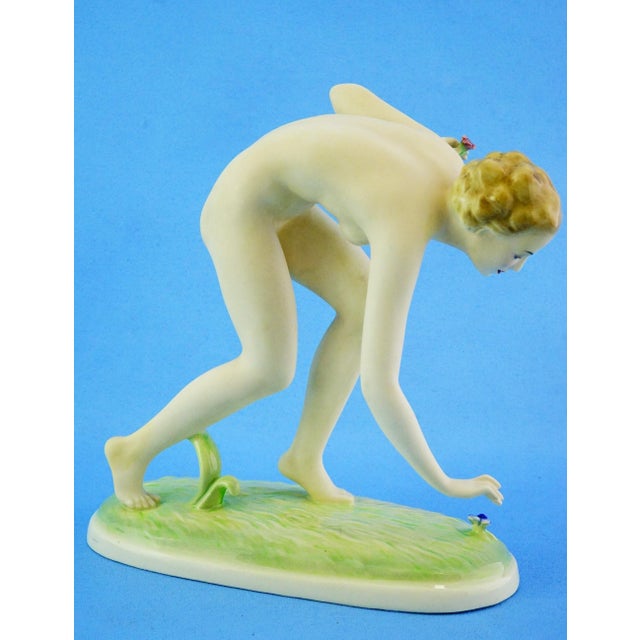 20th Century Art Deco Ceramic Nude Woman Sculpture by Josef Lorenzl for Goldscheider, Austria For Sale - Image 4 of 18