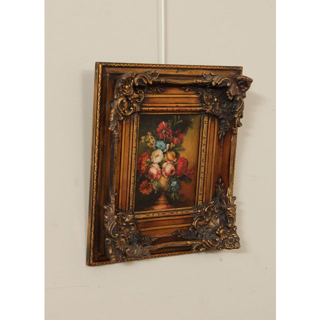 Traditional Artist Signed Belgian Floral Still-Life Painting For Sale - Image 3 of 12