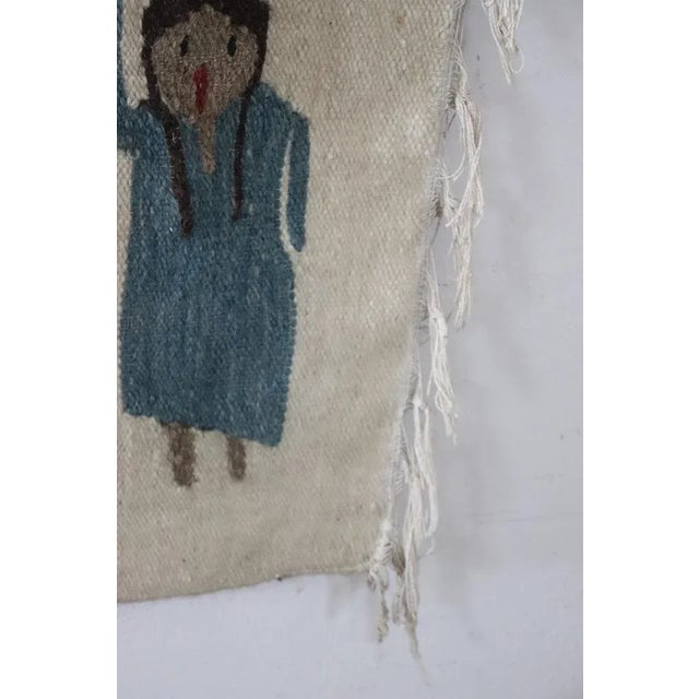 1930s Handmade Israeli Wall Tapestry or Wall Rug, 1930s For Sale - Image 5 of 9