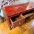 Vintage Chinese Red Lacquer Low Kang Coffee Table With Drawers, Hand-Painted, Mid-20th Century For Sale In Palm Springs - Image 6 of 14