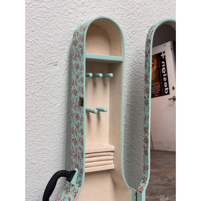 Pottery Barn Guitar Shaped Jewelry Storage Case + Mirror For Sale In San Francisco - Image 6 of 12