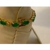 9 Carat Natural Emerald & Diamond Cocktail Tennis Bracelet 14 Karat Yellow Gold For Sale - Image 16 of 18