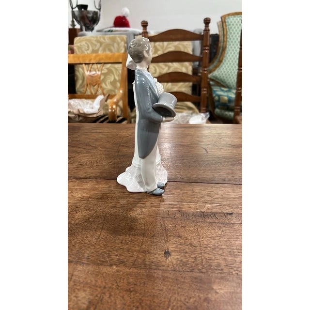 Spanish Vintage Spanish Porcelain Bride & Groom Figurine For Sale - Image 3 of 5