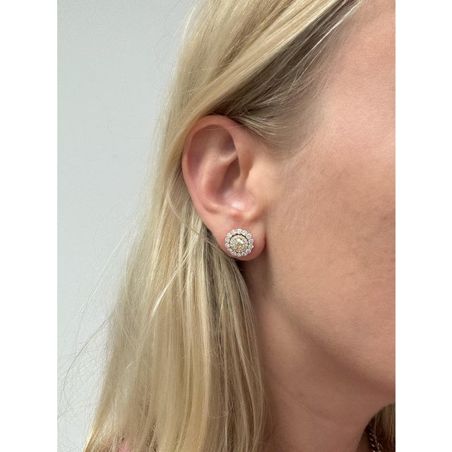 Crown of Light Cut Diamond Convertible Stud Earrings, Pair For Sale - Image 9 of 10