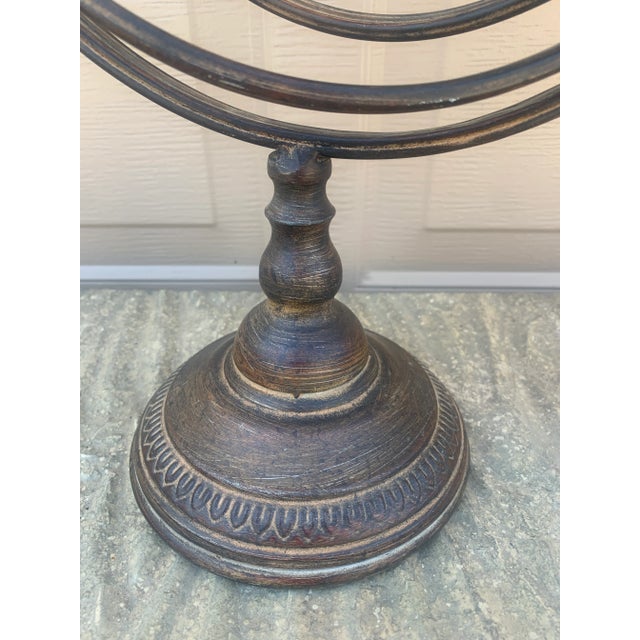 Metal Vintage Iron Armillary Sphere Sundial Garden Ornament, English Estate Outdoor Decor For Sale - Image 7 of 10