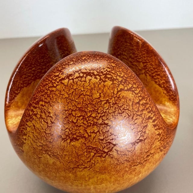 Brown Ceramic Studio Pottery Vases from Bertoncello Ceramics, Italy, 1970s, Set of 2 For Sale - Image 8 of 18
