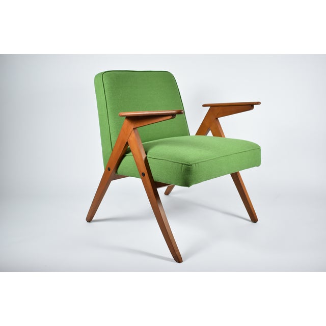 Bunny Armchair in Green Fabric, 1960s For Sale - Image 16 of 18