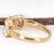 Metal Three Lab-Created Diamond Ring in Solid 14k Yellow Gold | Oval Shape 7x5mm, Size 6.75 For Sale - Image 7 of 7