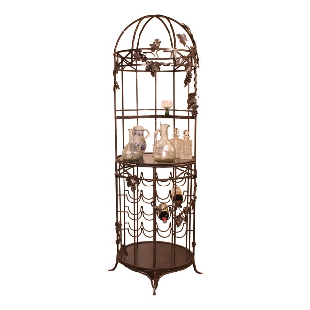 Wrought Iron Bar with Bunches of Grapes, 1970s For Sale