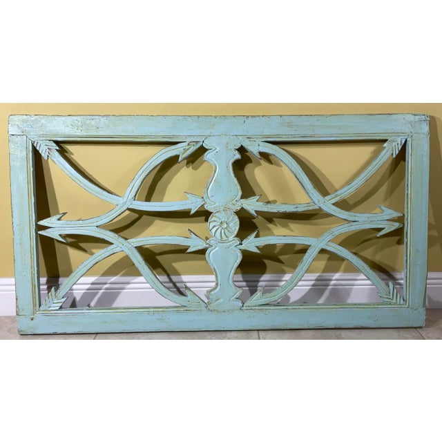 Large Vintage Hand Carved Architectural Wood Wall Hanging For Sale - Image 12 of 12