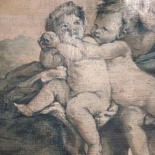 A 19th Century French Carved Walnut Console Table With Conforming Trumeau Mirror. For Sale - Image 10 of 10