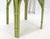 Square Light Green Faux Bamboo Rattan Game Table Mid Century Modern For Sale - Image 10 of 11