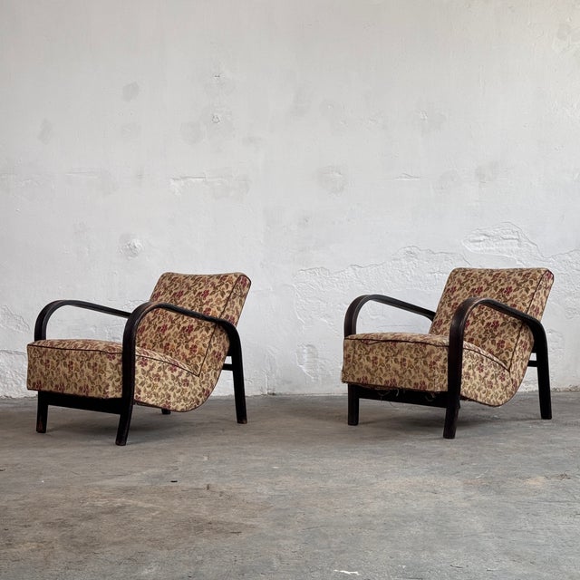 1960s Mid-Century Modern Lounge Chairs by Karel Koželka & Antonín Kropáček, 1960s, Set of 2 For Sale - Image 5 of 11