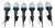 Wall Sconces and Torchères, France, 1950, Set of 6 For Sale