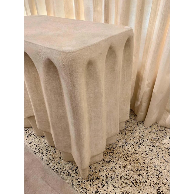 Exceptional Draped Heavy Plaster Console For Sale - Image 11 of 13