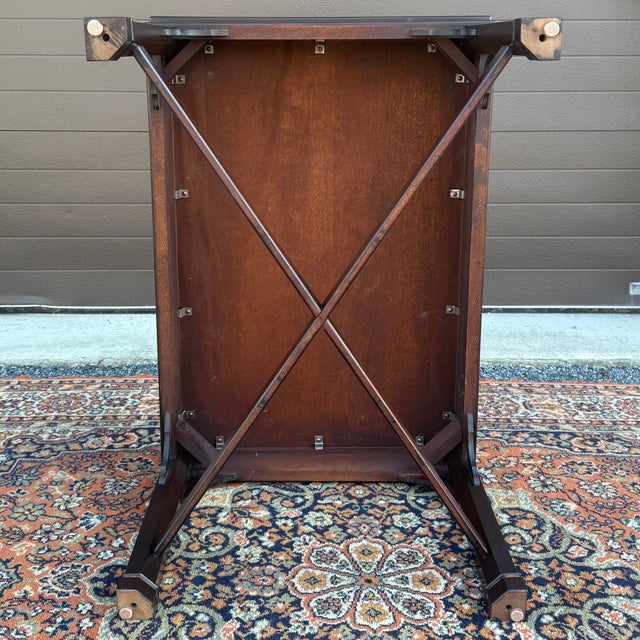 Vintage Chippendale Mahogany Butler's Tray Coffee Table With Scalloped Gallery For Sale - Image 9 of 12