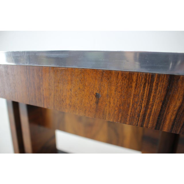 Art Deco Dining Table in Walnut from Hala, Czechoslovakia, 1930s For Sale - Image 12 of 18