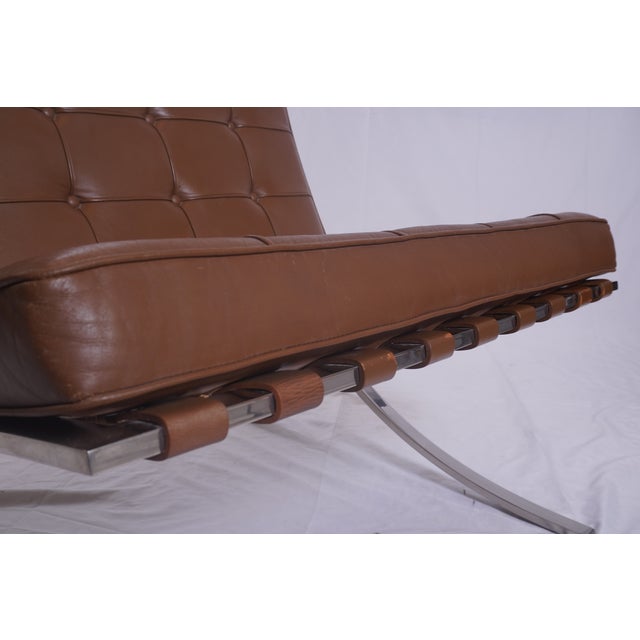 1950s 1950s Florence Knoll Barcelona Chairs Designed by Ludwig Mlies Van Der Rohe From the Gm Tech Center For Sale - Image 5 of 15