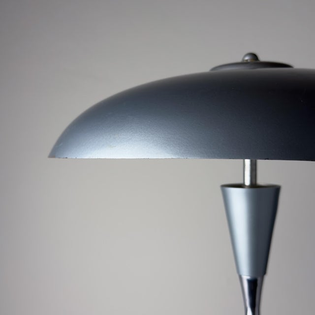 Metal Industrial Grey Metal Desk Lamp, Italy, 1960s For Sale - Image 7 of 18