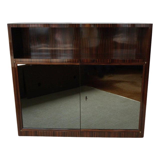 Art Deco Bookcase Cabinet in Macassar Ebony, 1920s For Sale