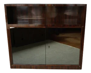 Art Deco Bookcase Cabinet in Macassar Ebony, 1920s