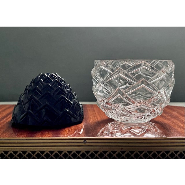 Vintage Art Deco Pressed Glass Dish For Sale - Image 11 of 12