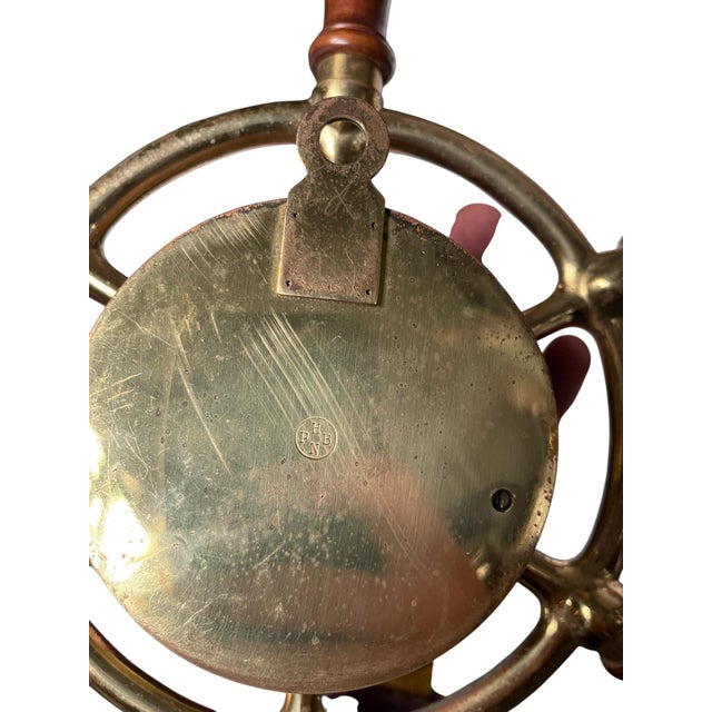 Brown Bronze and Wood Compass from Hermès, 1970s For Sale - Image 8 of 9