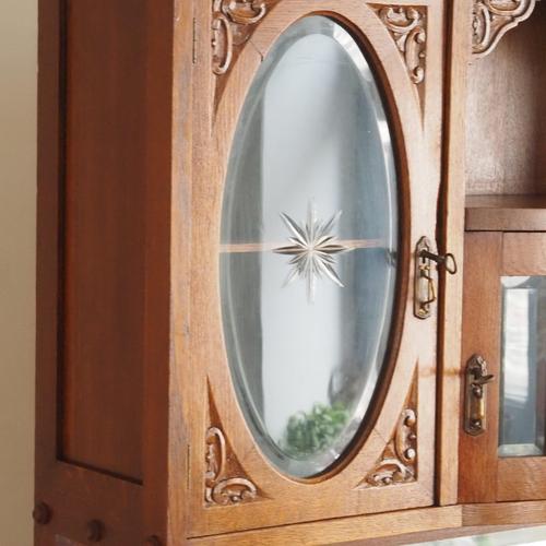 Metal Antique Art Nouveau Cupboard with Oval Glazed Doors, 1890s For Sale - Image 7 of 18