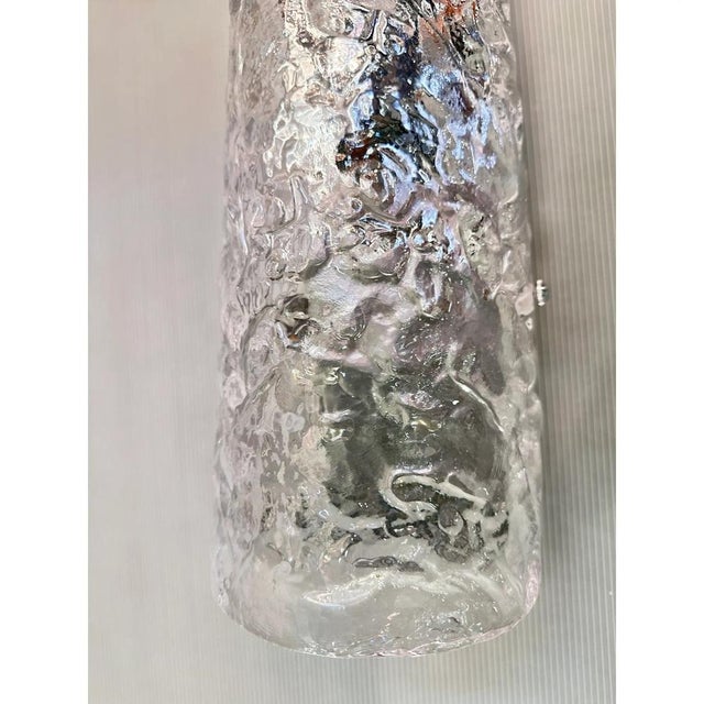 Glass Transparent Hammered Glass Wall Sconces by Simoeng, Set of 2 For Sale - Image 7 of 10