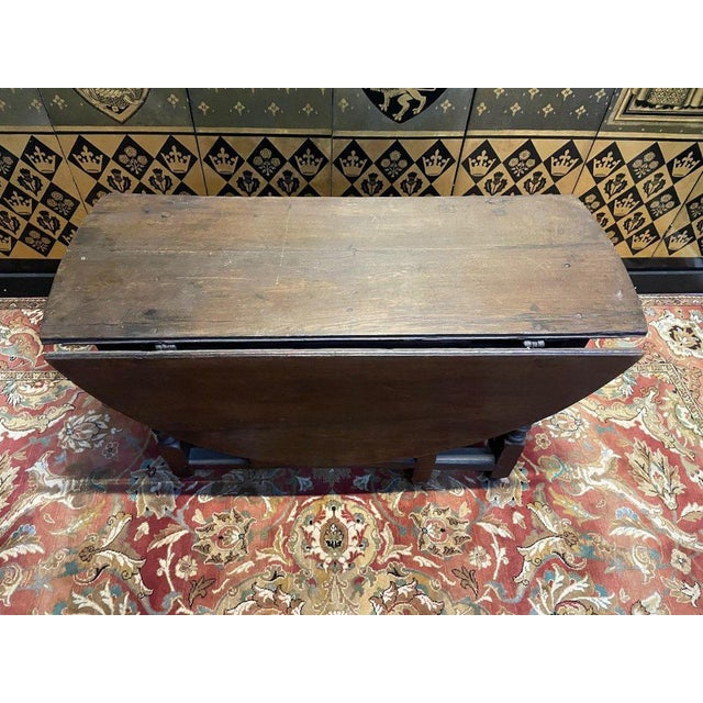 Gateleg Oak Dining Table, 18th Century For Sale - Image 3 of 6