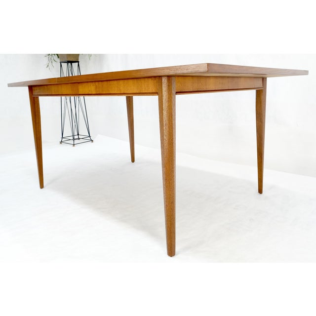 Broyhill American Walnut Mid Century Danish Modern Style 1x18" Leaf Dining Table For Sale - Image 4 of 12