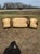 Mid-Century Modern 1940s French Art Deco Leather Solid Mahogany Barrel Back Club Chairs and Settees - A Set of 3 Piece For Sale - Image 3 of 17
