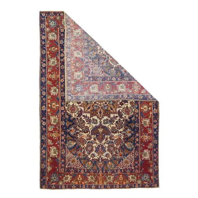 Antique Isfahan Rug 4'9'' x 7'5' For Sale - Image 4 of 11