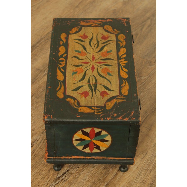 Antique Hand Painted Pennsylvania Dutch Miniature Blanket Chest Chairish