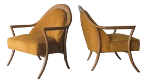 Pair of Mid Century Sabre Leg Lounge Chairs by Widdicomb
