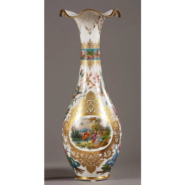 Large Opaline Vases Attributed to Jean François Robert, Set of 2 For Sale - Image 3 of 6