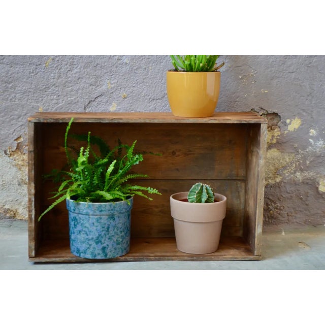 1940s Industrial Wooden Storage Box, 1940s For Sale - Image 5 of 6