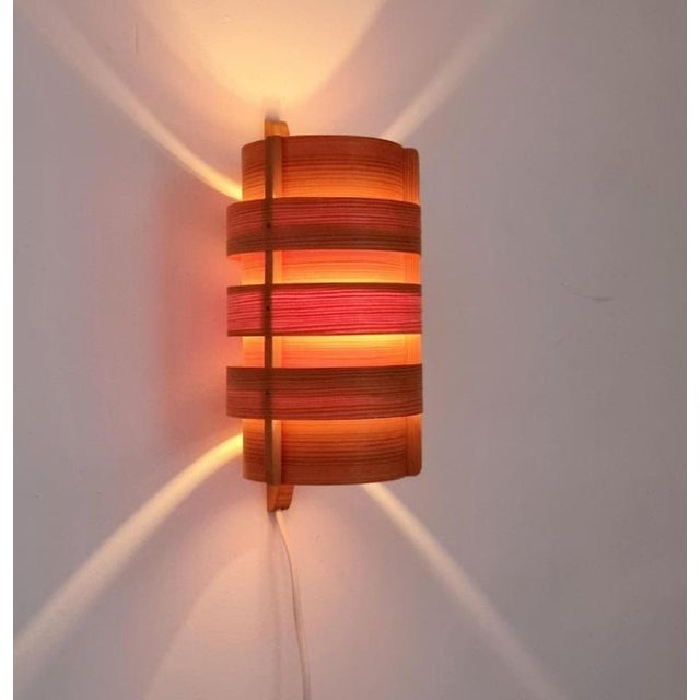 Scandinavian Modern Pine Wall Light by Hans Agne Jakobsson for Markaryd, Sweden, 1960s For Sale - Image 4 of 12