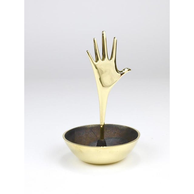 Brass Hand Catchall attributed to Carl Auböck, Vienna, Austria For Sale - Image 13 of 15