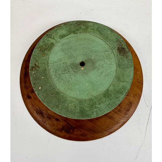 Early 20th Century Antique Burl Wood Lazy Susan / Turntable – 13” Diameter For Sale - Image 5 of 6